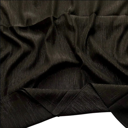 Luxe Shimmer Crinkle Chiffon Hijab - Black