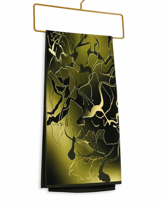 Printed Korean Chiffon Hijabs - Jungle Gold