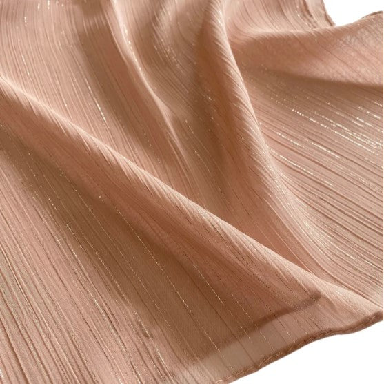 Sparkling Crinkle Chiffon - Peach
