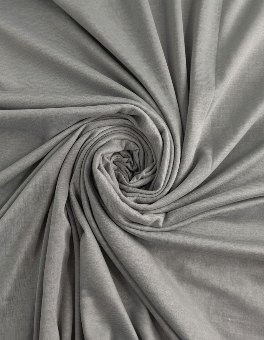 Plain Jersey Hijab - Silver Grey