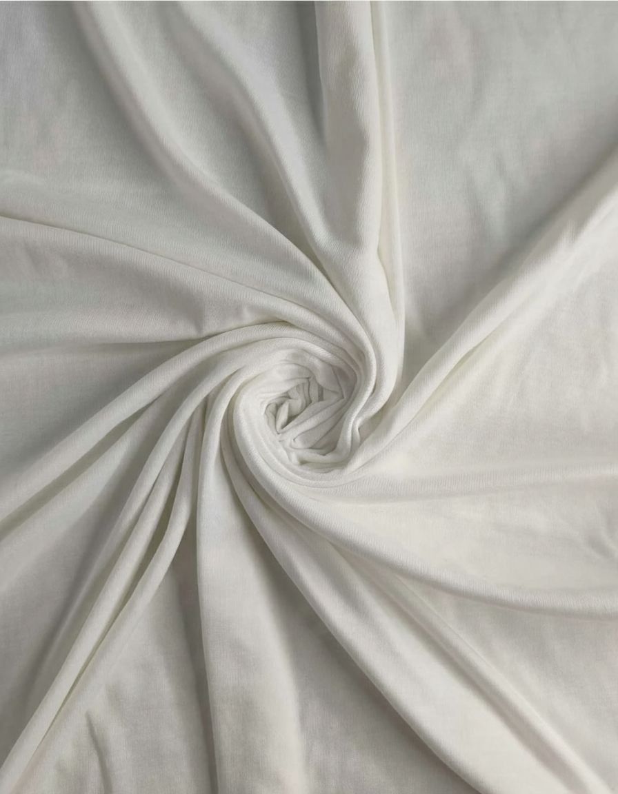 Plain Jersey Hijab - White