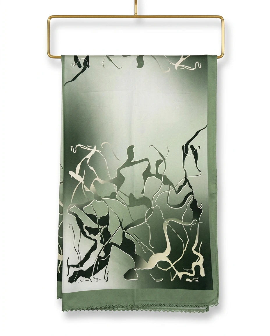Printed Korean Chiffon Hijabs - Sage Luxe