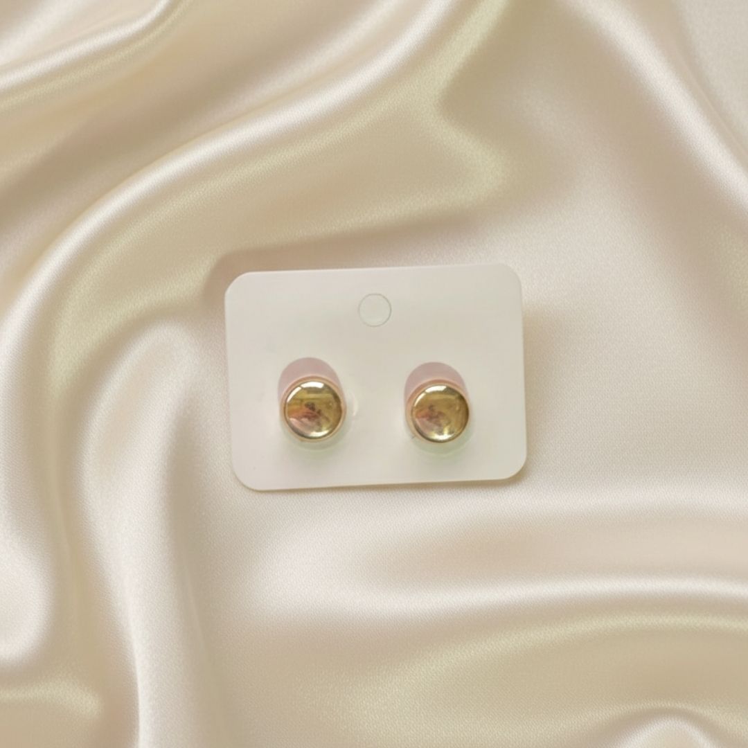 Matte Hijab Magnet - Round Shaped ( Golden )