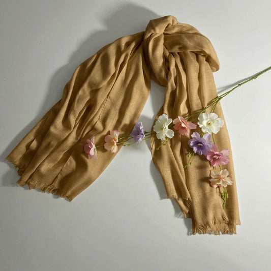 Turkish Lawn XL Hijab - Amber Mustard