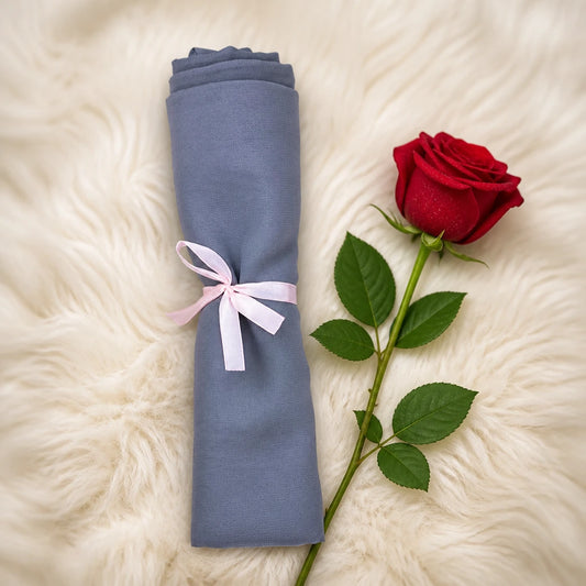 Plain Georgette - Blue Stone