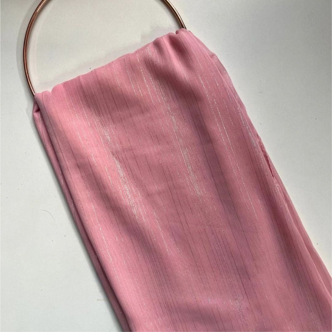 Sparkling Crinkle Chiffon - Blush Pink