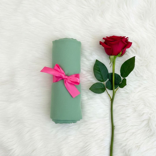 Plain Georgette - Bottle Green