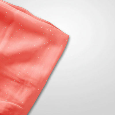Moonlit Georgette Hijab - Bright Coral
