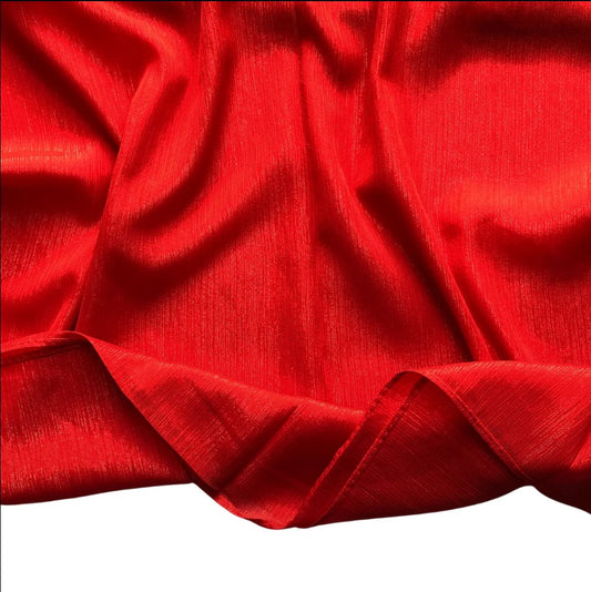 Sparkling Crinkle Shiffon - Bright Red