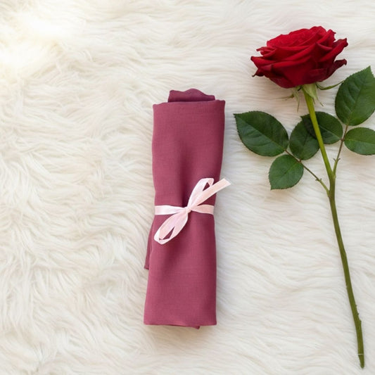 Plain Georgette - Burgundy Rose