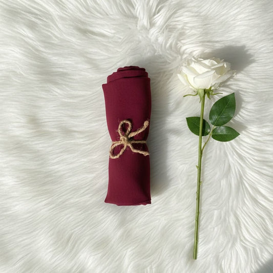 Georgette Chiffon - Burgundy Rose