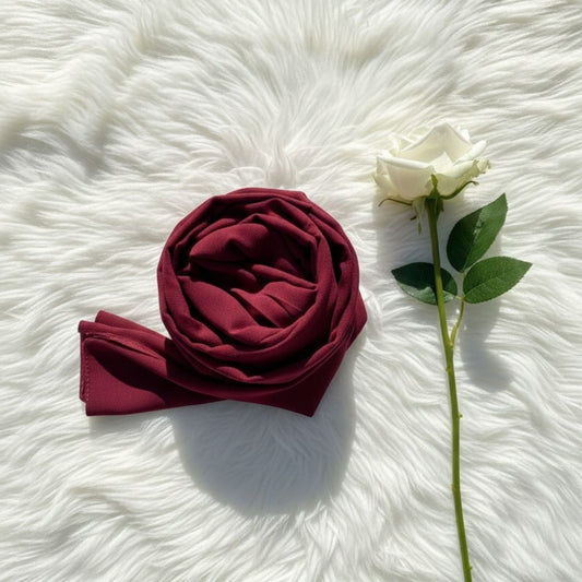 Georgette Chiffon - Burgundy Rose