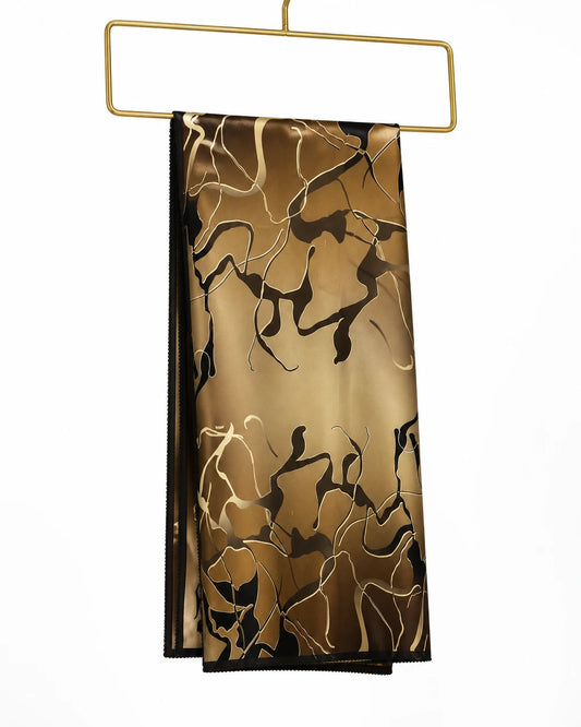 Printed Korean Chiffon Hijabs - Camel Abstract