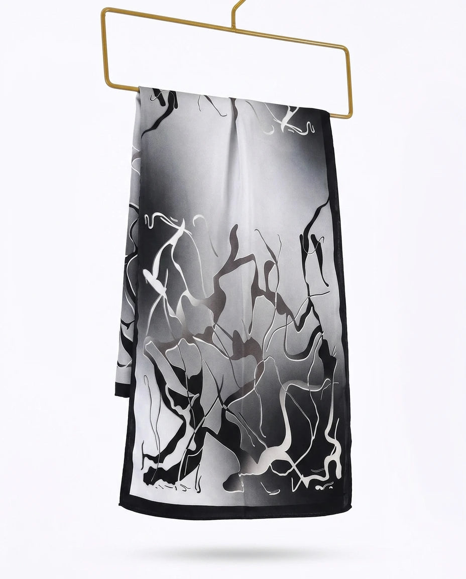 Printed Korean Chiffon Hijabs - Carbon Luxe