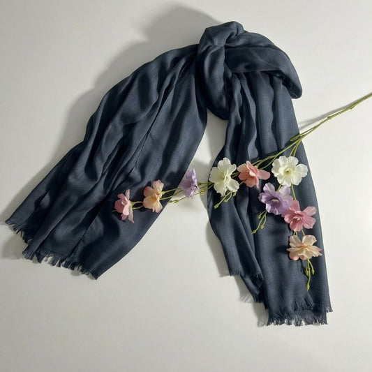 Turkish Lawn XL Hijab - Charcoal Mist