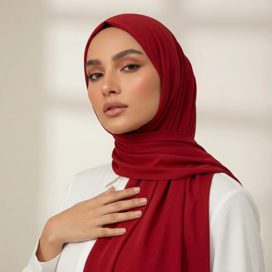 Modal Hijab - Cherry Red