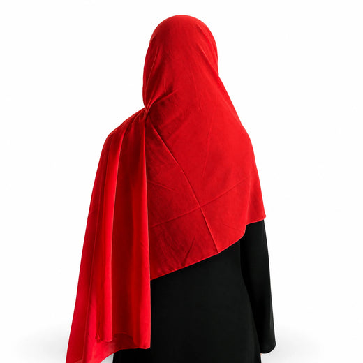 Plain Georgette - Cherry Red