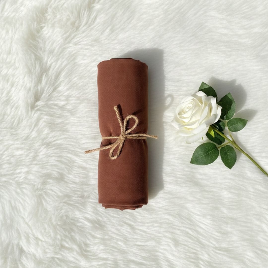 Plain Georgette - Cocoa Brown