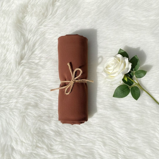 Plain Georgette - Cocoa Brown