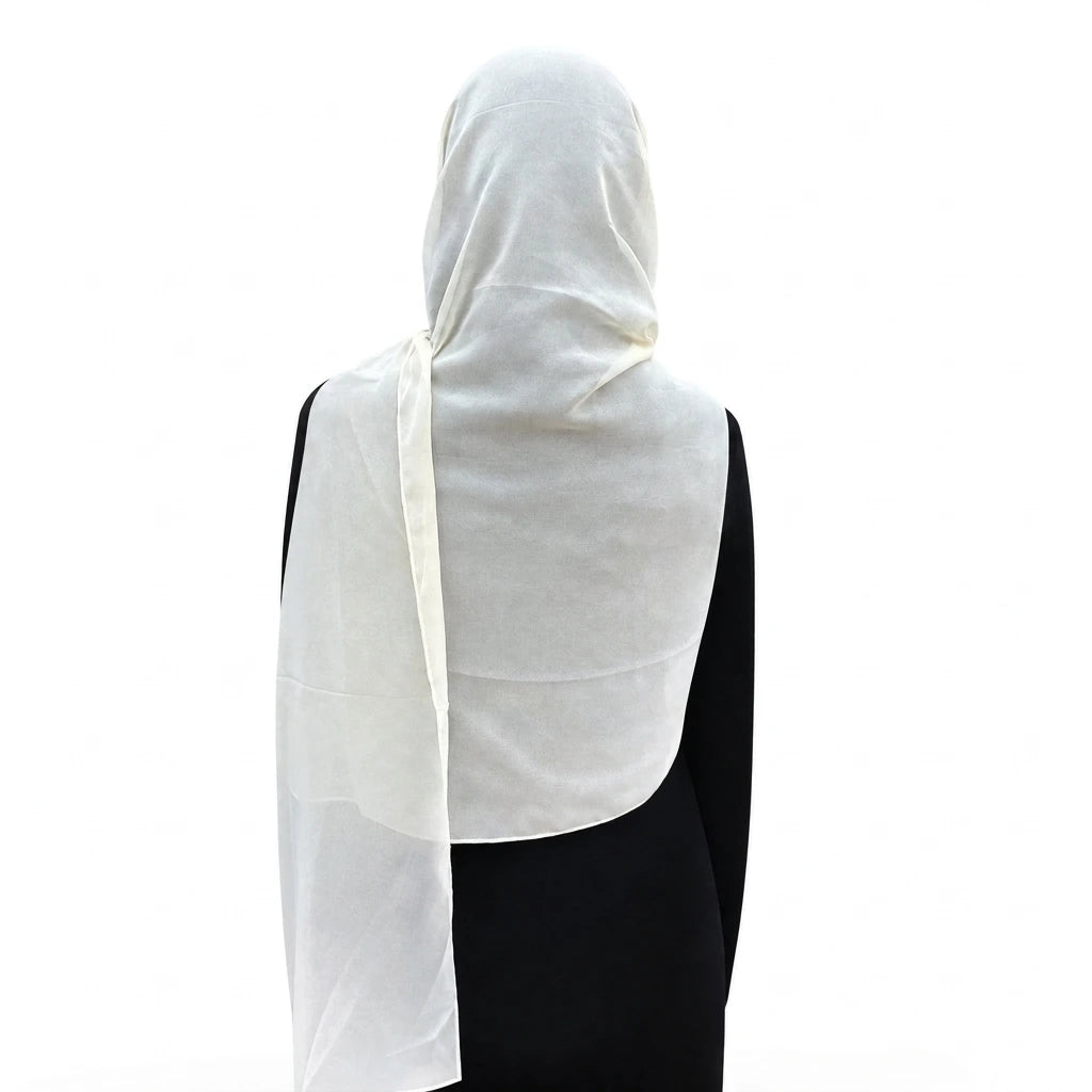 Plain Georgette -  Cream Pearl