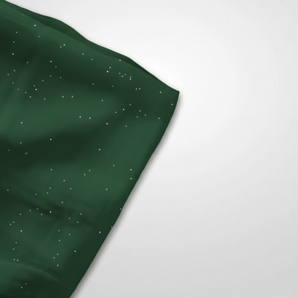 Moonlit Georgette Hijab - Dark Green