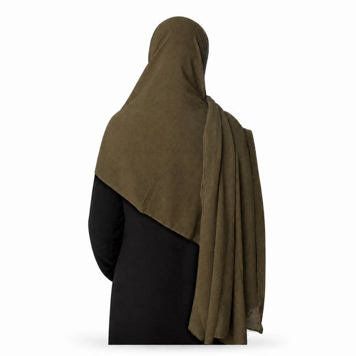 Plain Georgette - Dark Olive