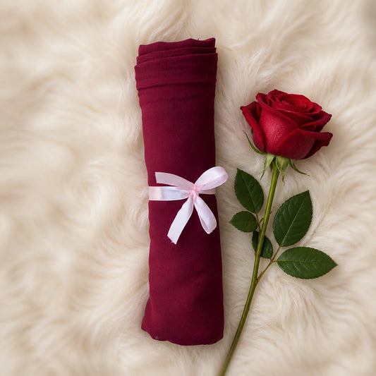 Plain Georgette - Deep Maroon