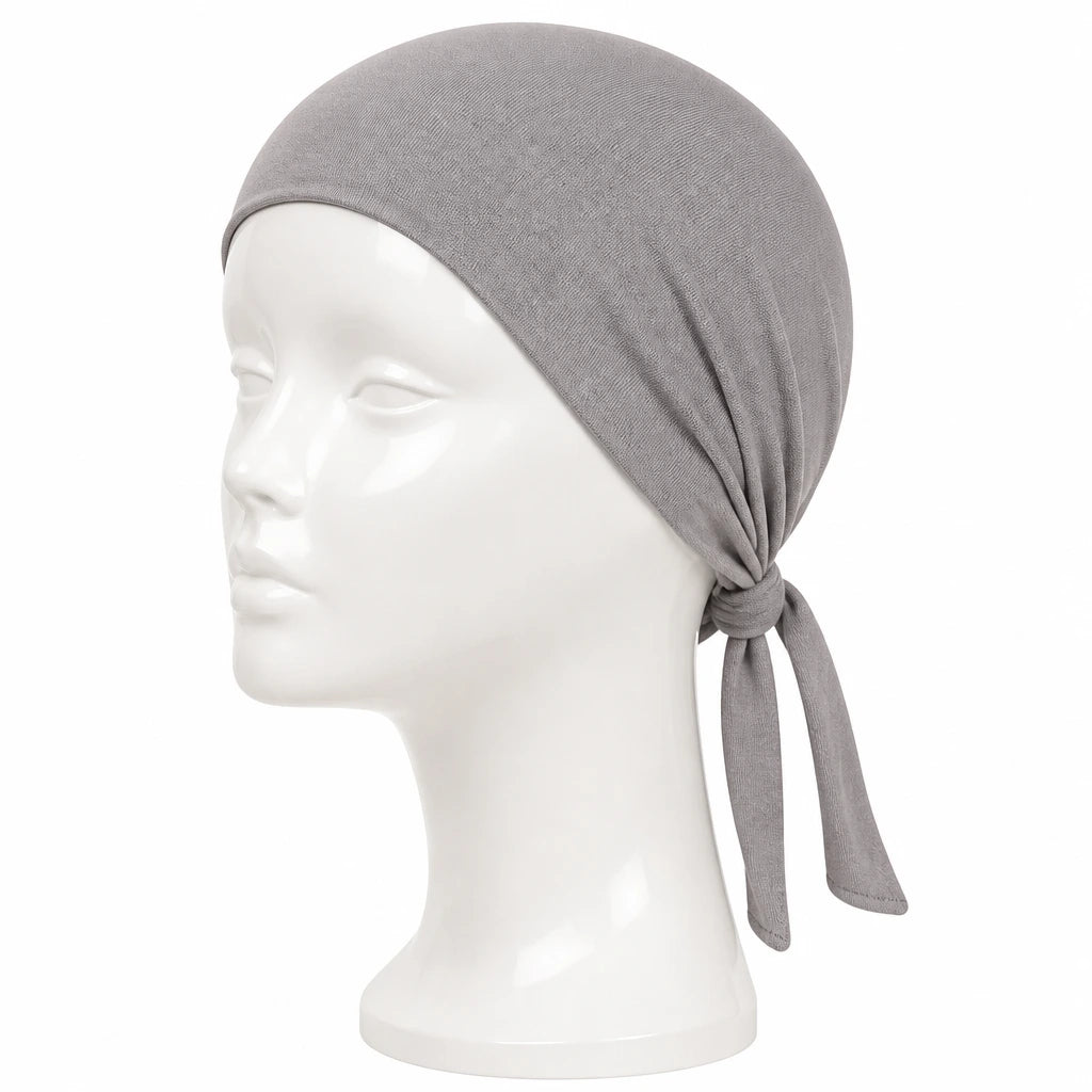 Tie Back Cap - Grey