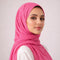 Luxe Shimmer Crinkle Chiffon Hijab - Hot Pink