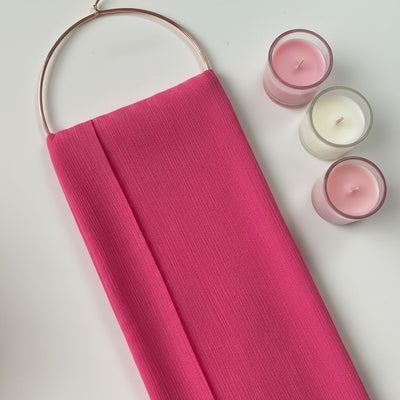 Sparkling Crinkle Chiffon - Hot Pink