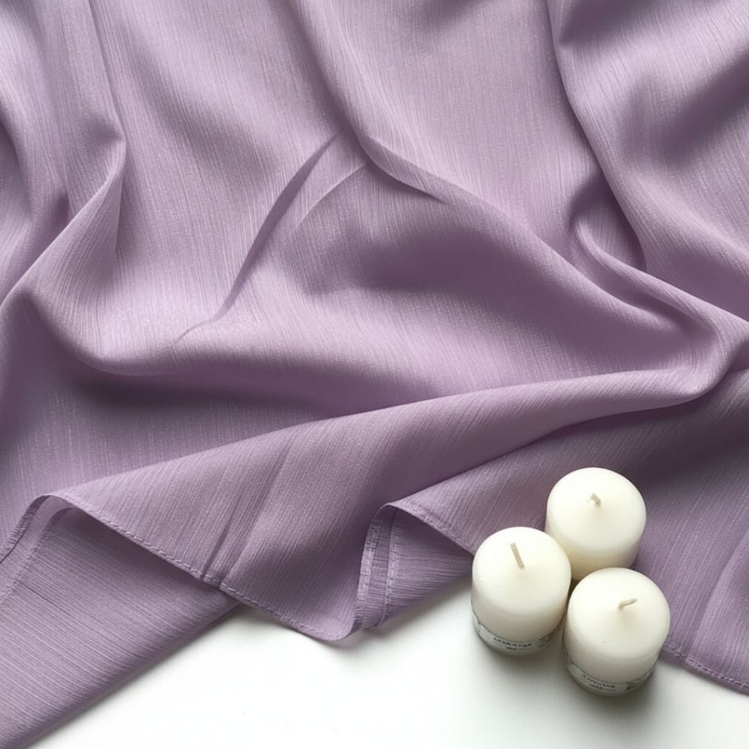 Sparkling Crinkle Chiffon - Light Purple – Haya Threads