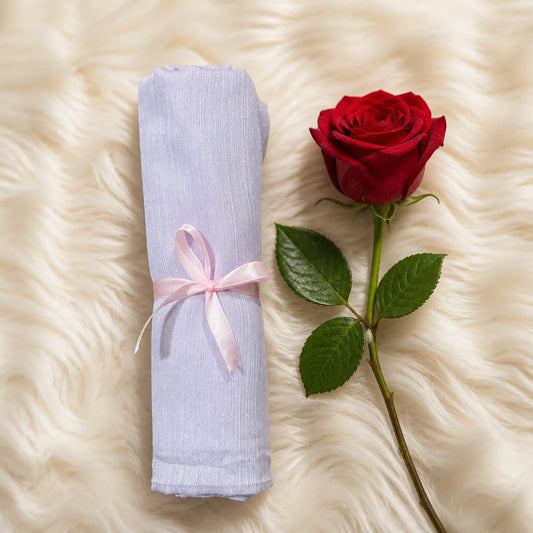 Luxe Shimmer Crinkle Chiffon Hijab - Lilac