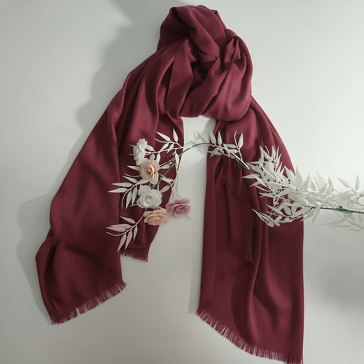 Turkish Lawn XL Hijab -  Maroon
