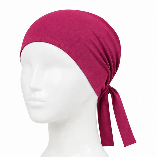 Tie Back Cap - Maroon
