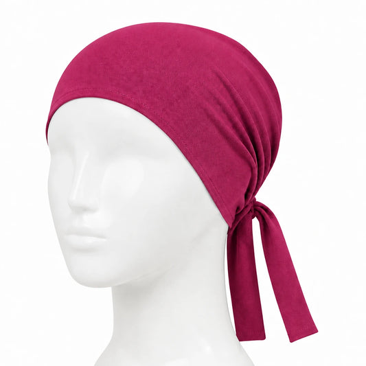 Tie Back Cap - Maroon