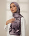 Printed Korean Chiffon Hijabs - Mauve Abstract