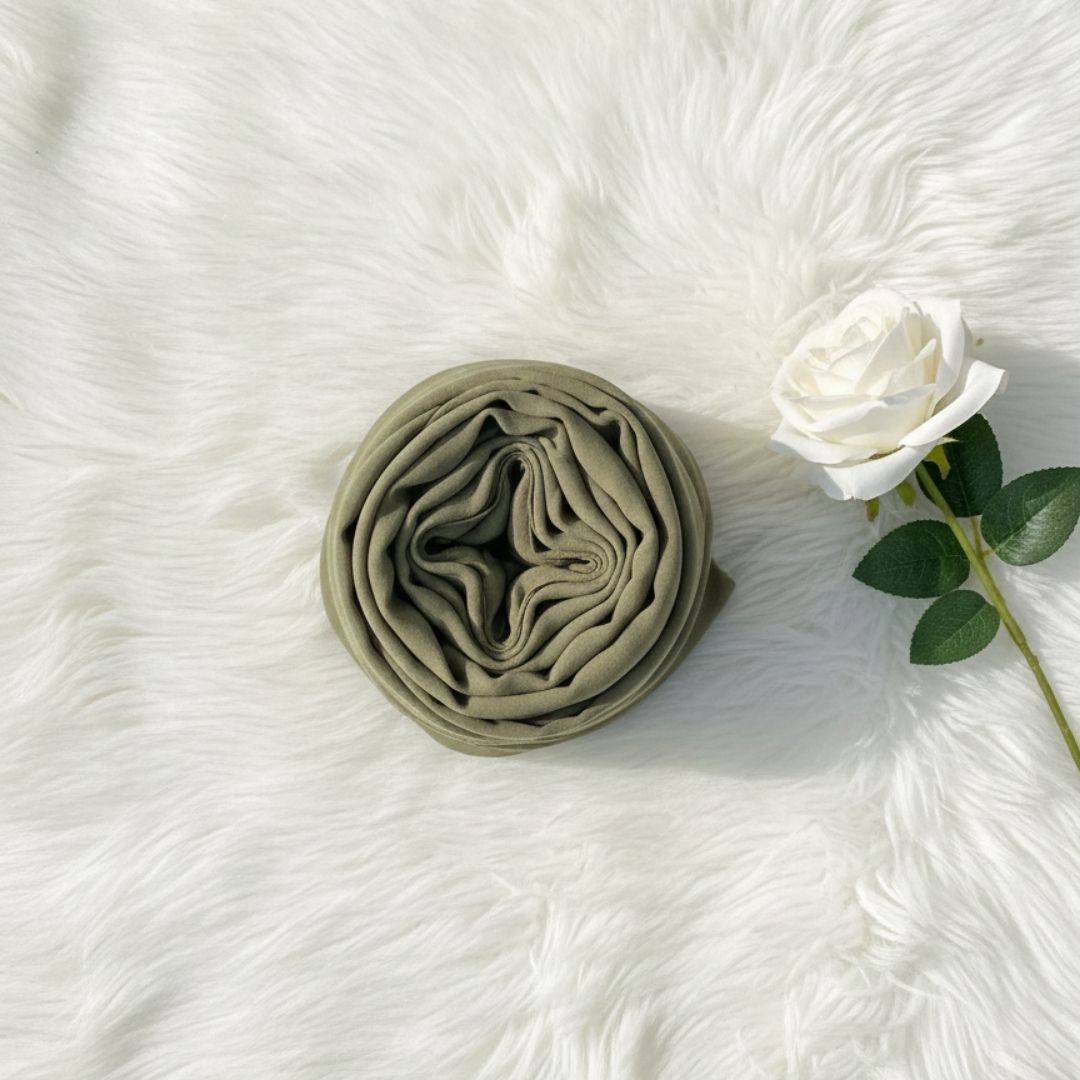 Georgette Chiffon - Olive Mist