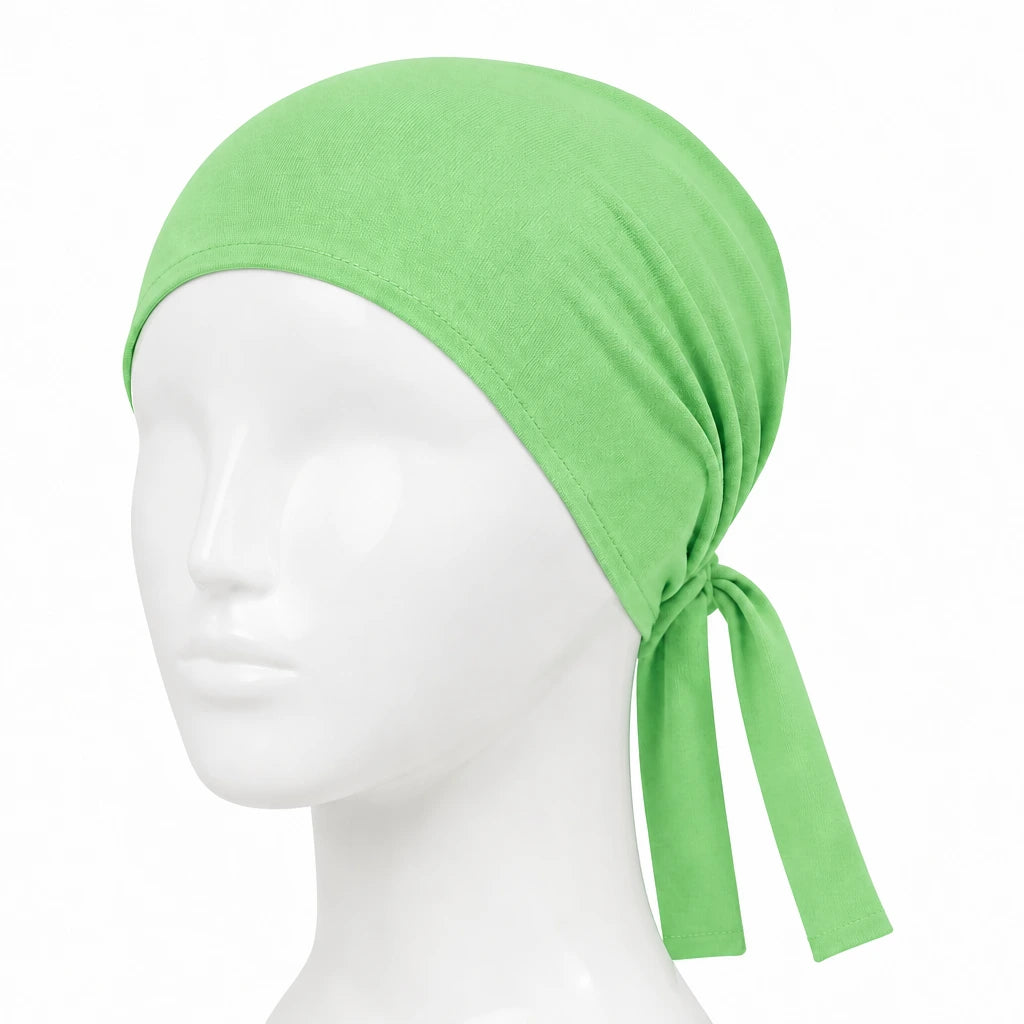 Tie Back Cap - Parrot Green