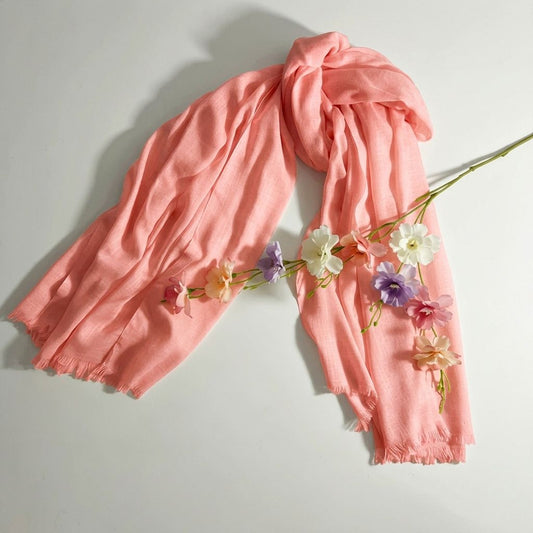 Turkish Lawn XL Hijab - Peach Blossom