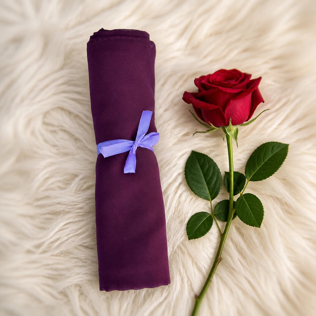Plain Georgette - Royal Plum