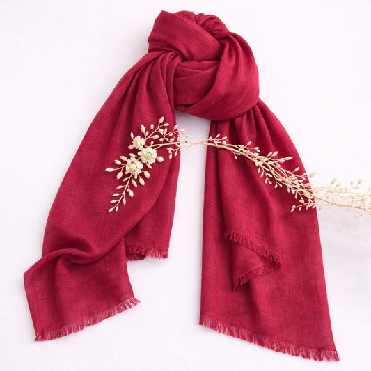 Turkish Lawn XL Hijab - Red