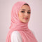 Luxe Shimmer Crinkle Chiffon Hijab - Rose Peach