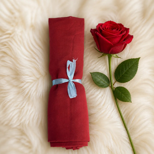 Plain Georgette - Ruby Red