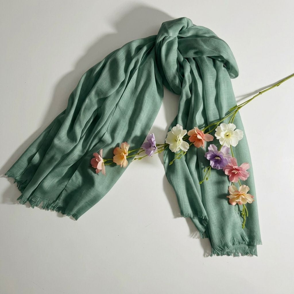 Turkish Lawn XL Hijab - Soft Meadow