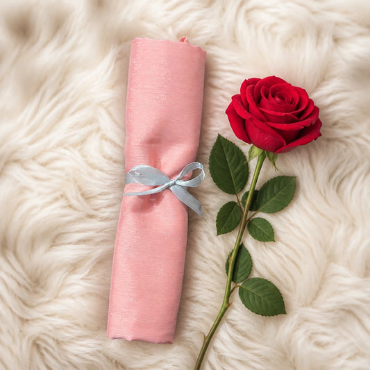 Luxe Shimmer Crinkle Chiffon Hijab - Soft Petal
