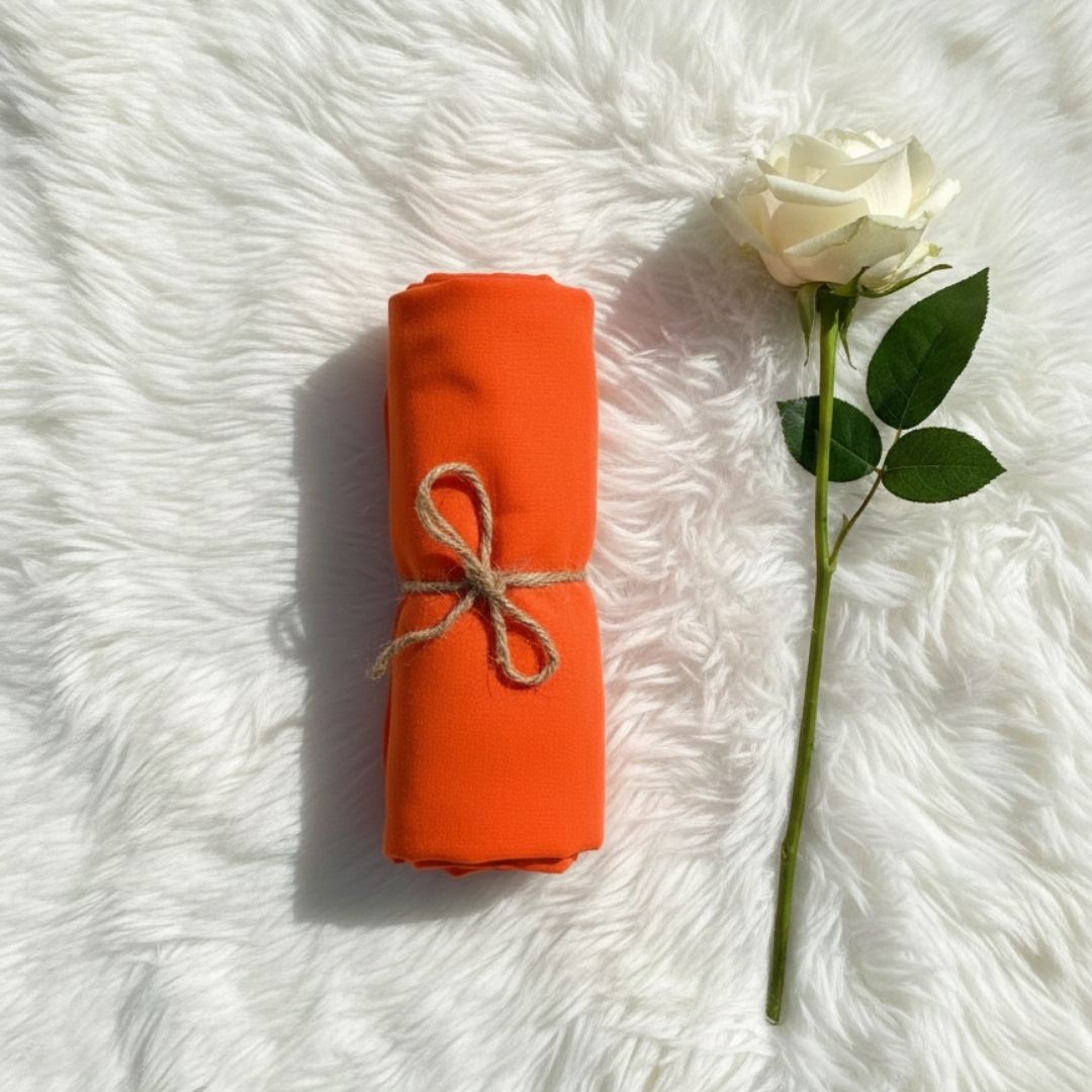 Georgette Chiffon - Sunset Orange