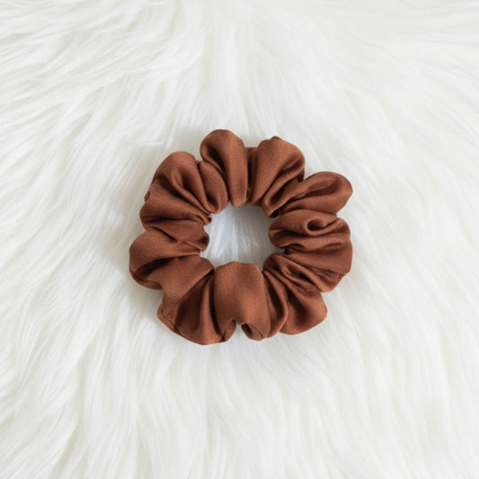 Silk Scrunchies - Dark Brown