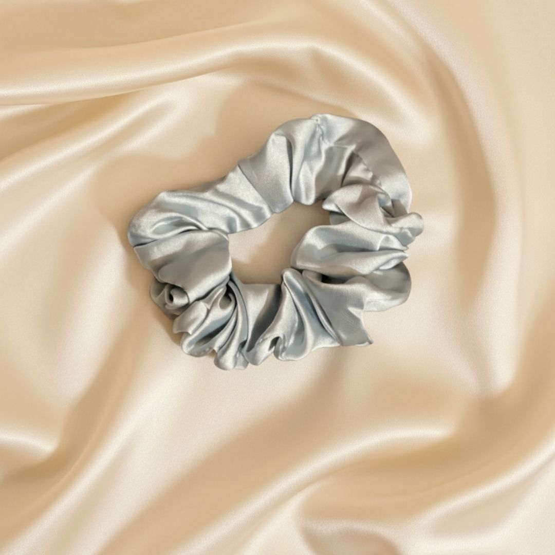 Silk Scrunchies - Grey