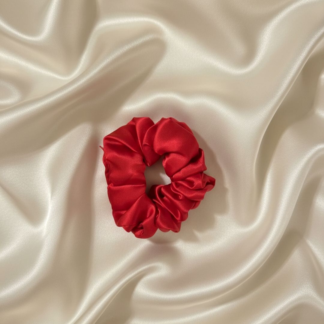 Silk Scrunchies - Red