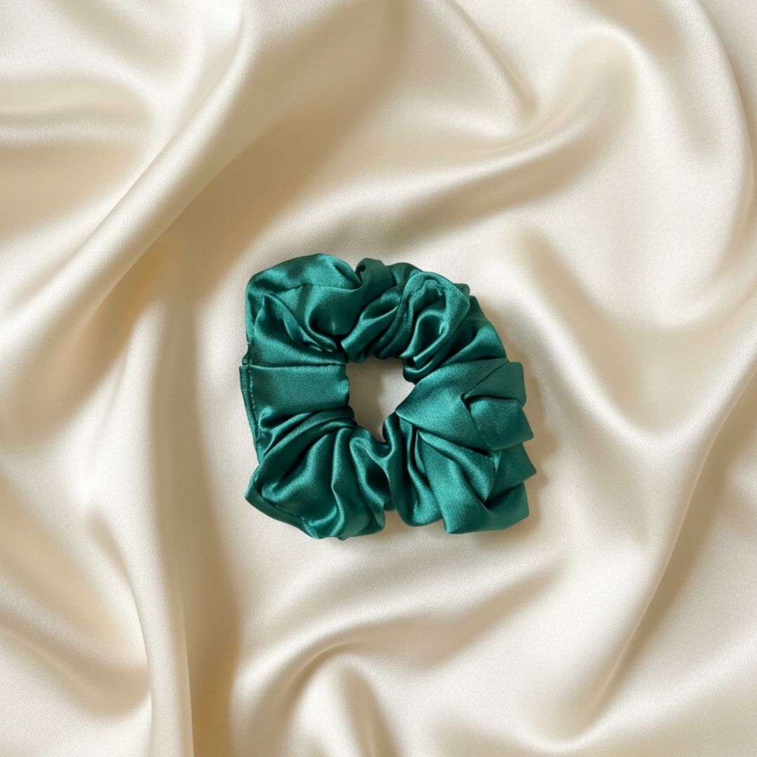 Silk Scrunchies - Teal